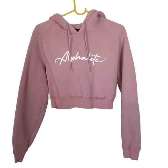Alphalete Cropped Hoodie Sweatshirt Pullover - Picture 2 of 4
